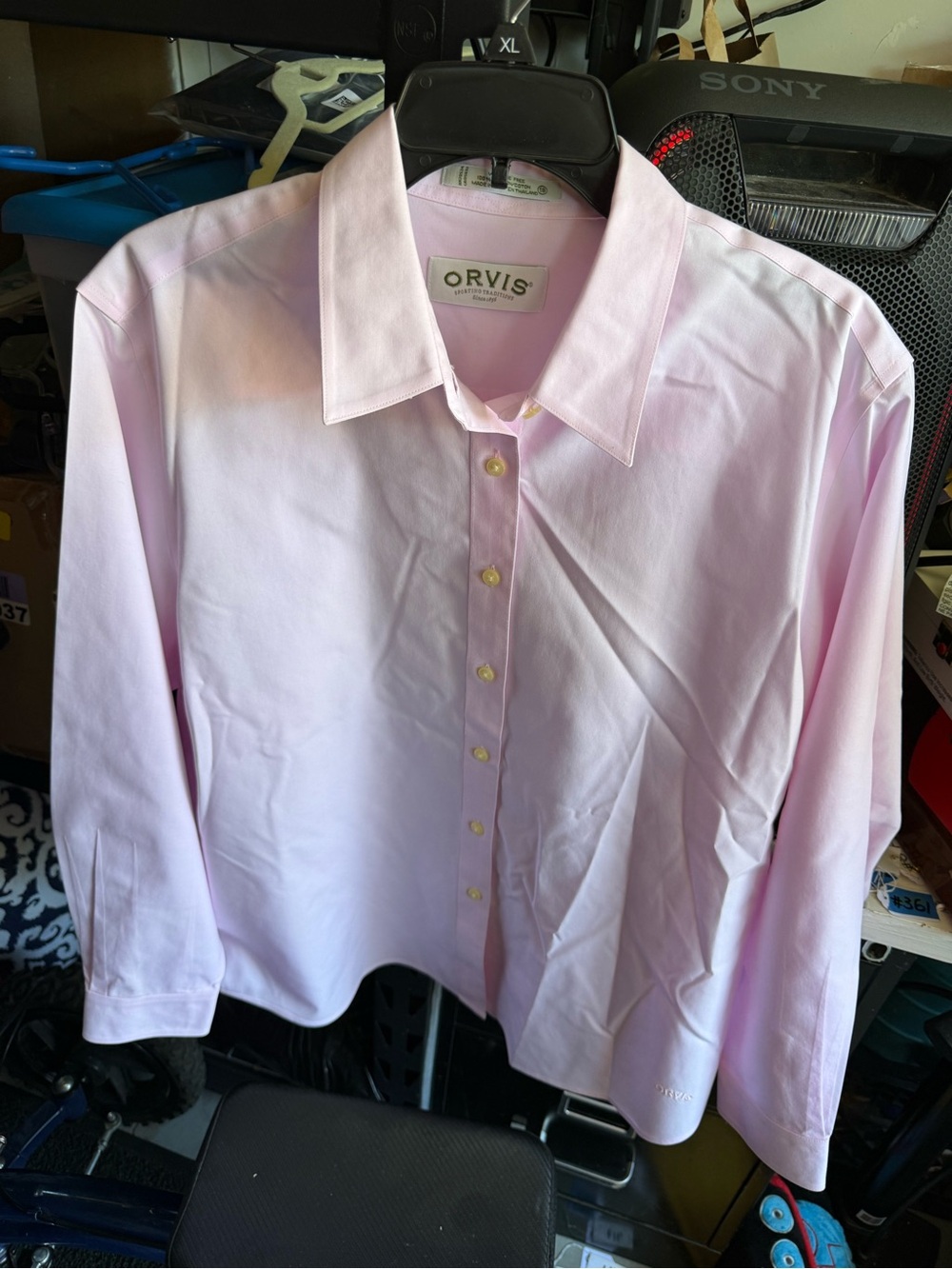 Orvis Light Pink Button-Down Girls' Shirt